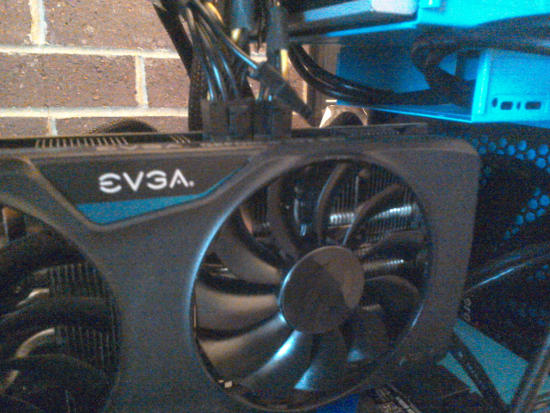 Power supply attached to the video card.
